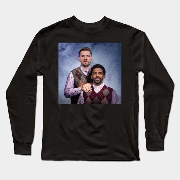 Luka and Kyrie Step Brothers Long Sleeve T-Shirt by Buff Geeks Art